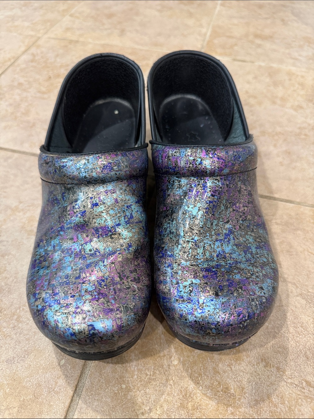 Iridescent Multicolor Slip-On Women’s Mules
